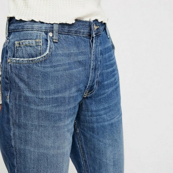 FREE PEOPLE Maggie Mid-Rise Straight-Leg Jeans Womens size 24 - Picture 4 of 5